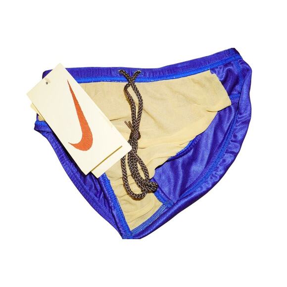 Vintage Nike Swim Brief Men’s Size 26 USA Blue Racing Swimwear NOS Deadstock - Picture 8 of 9